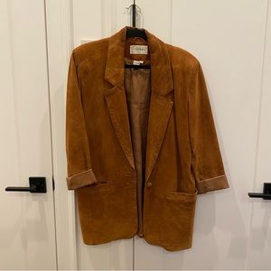 Brown suede blazer